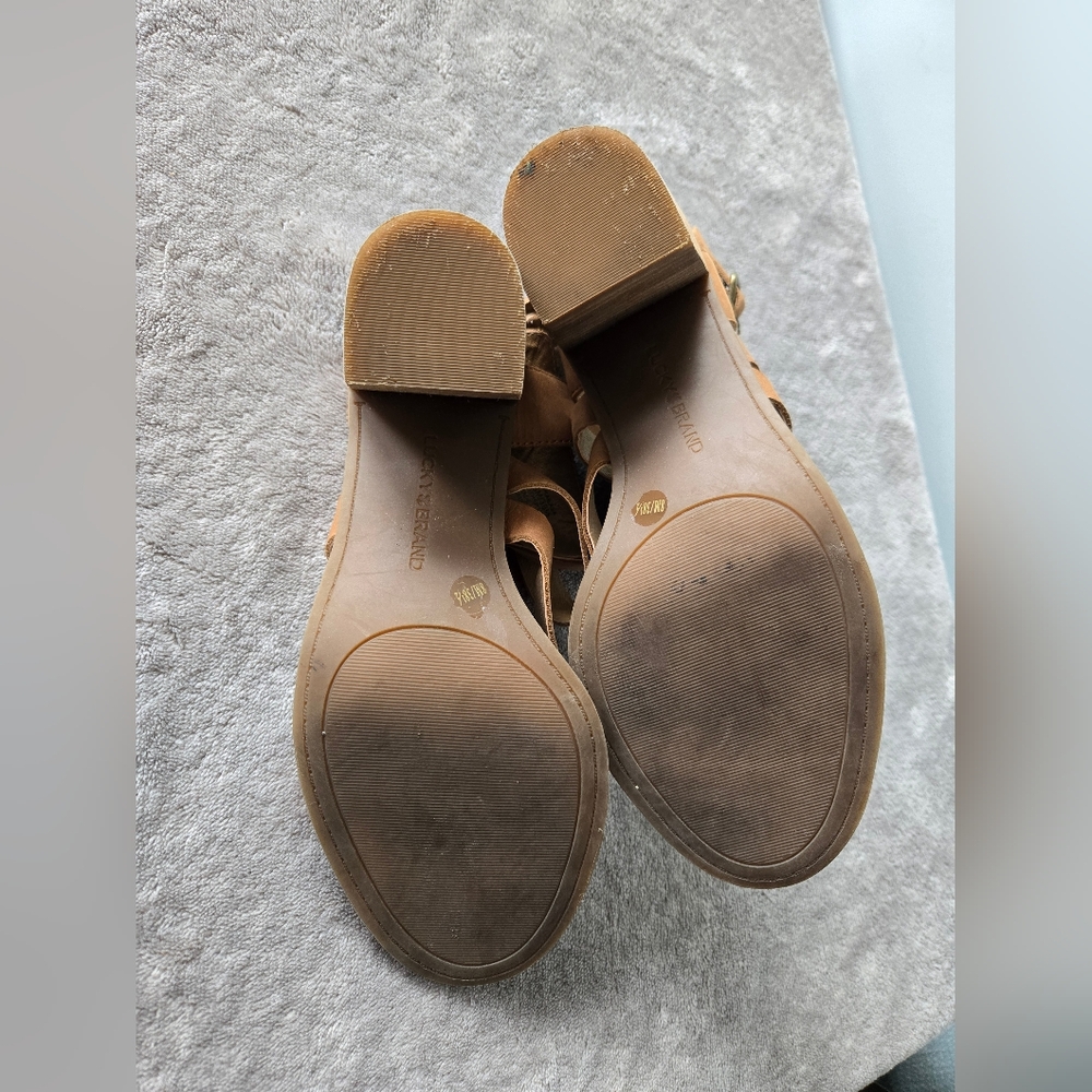 Lucky Brand Kailasa Strappy Brown Heels 8M - Picture 4 of 7